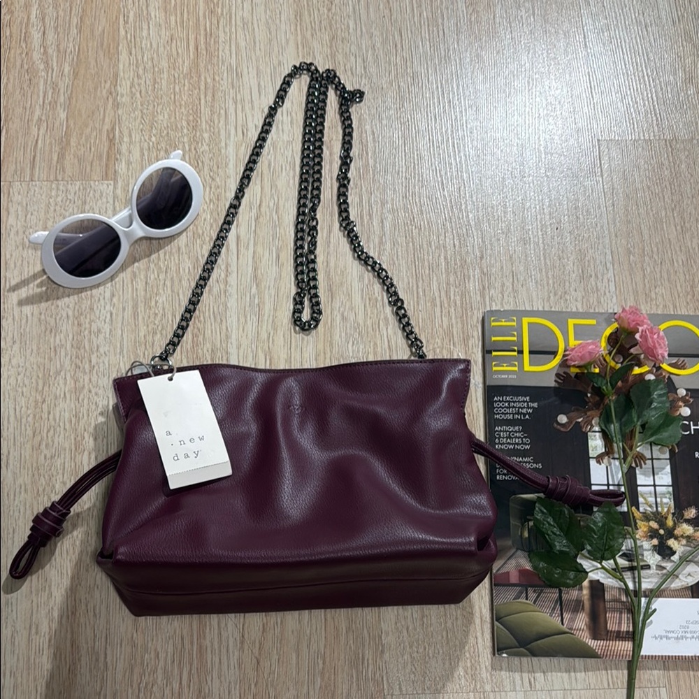 A New Day Burgundy Shoulder Bag